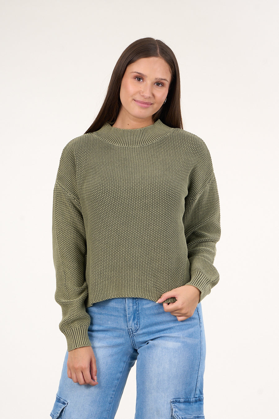 SWEATER MUJER ALGODON CON PROCESO VERDE POLEMIC - 1