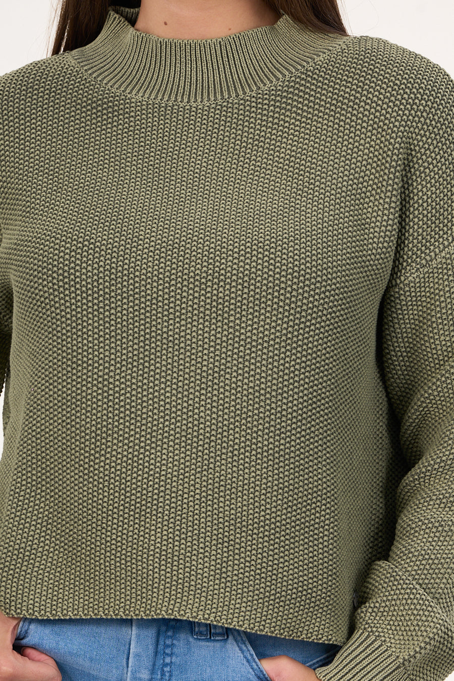 SWEATER MUJER ALGODON CON PROCESO VERDE POLEMIC - 3