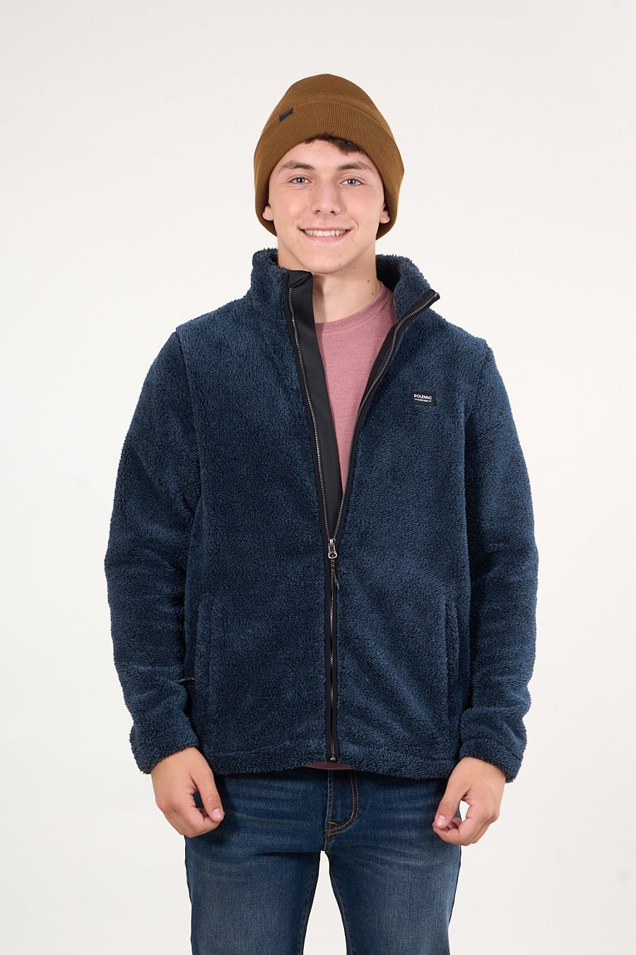 POLERON BONDED SHAGGY SIN GORRO AZUL WI8300 POLEMIC - 3