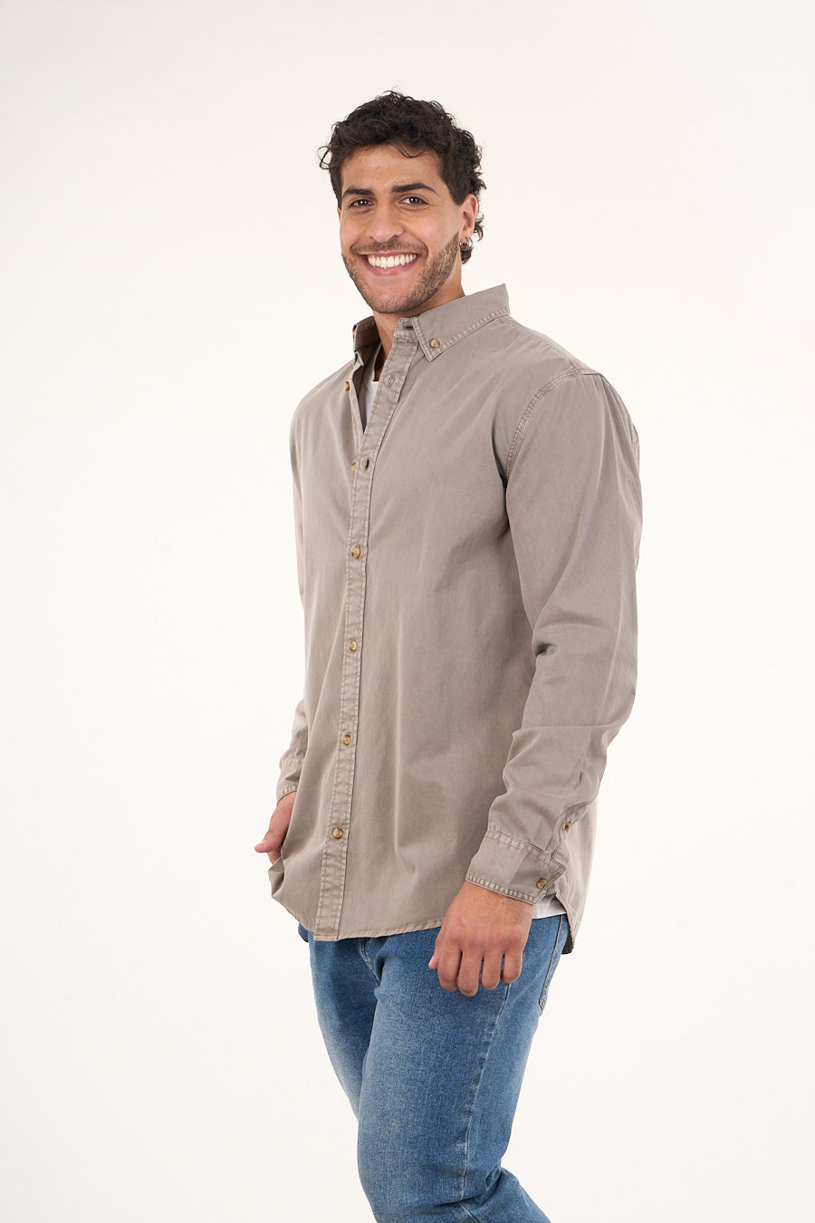 CAMISA MANGA LARGA DE ALGODÓN TWILL PROCESADA WI5706 POLEMIC - 3