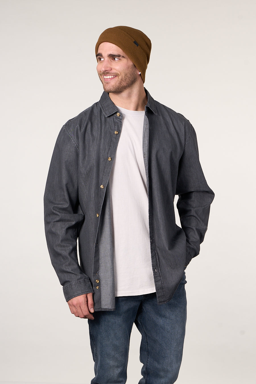CAMISA MANGA LARGA DENIM PROCESADA WI5704 POLEMIC - 1