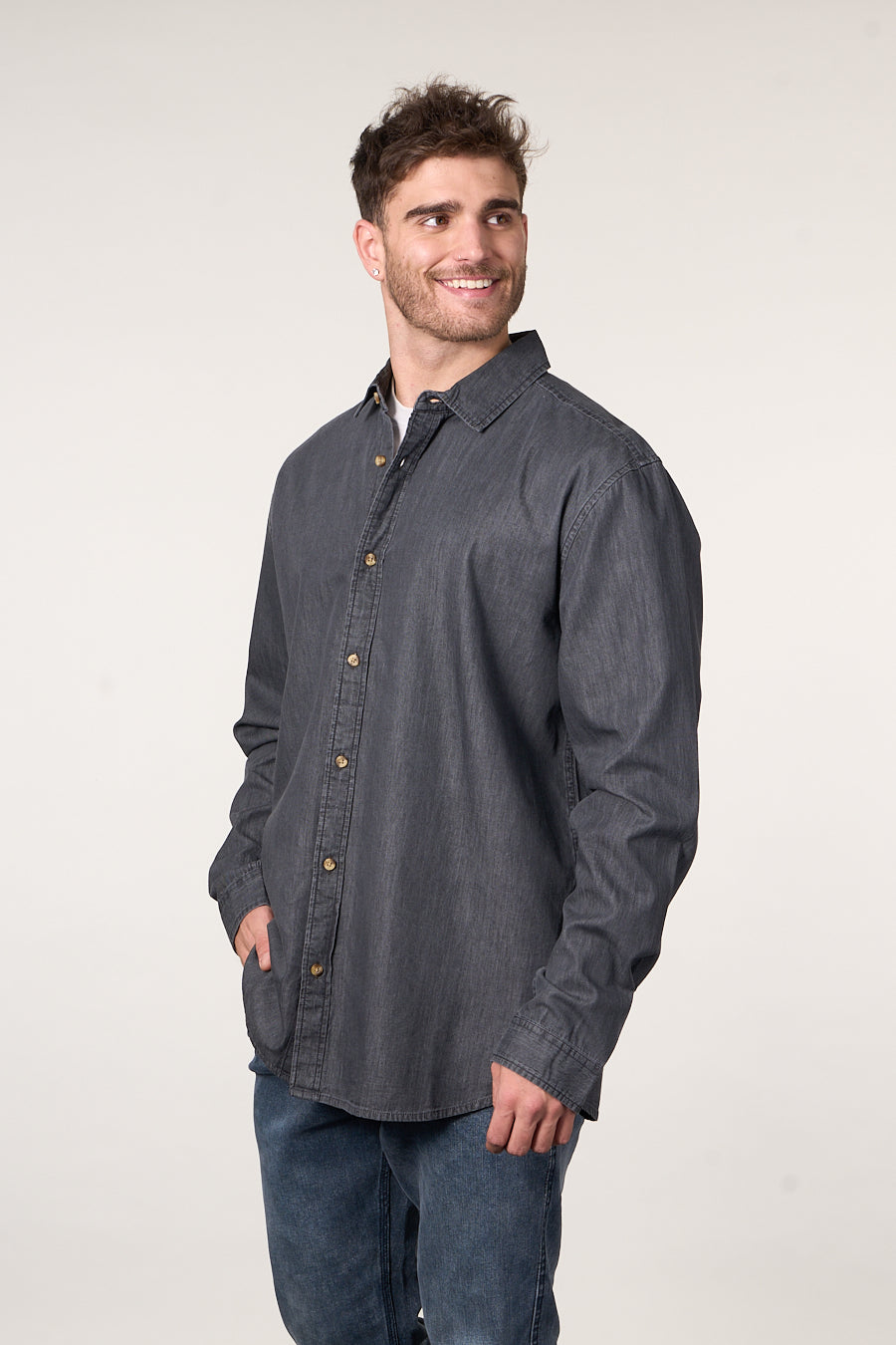 CAMISA MANGA LARGA DENIM PROCESADA WI5704 POLEMIC - 3