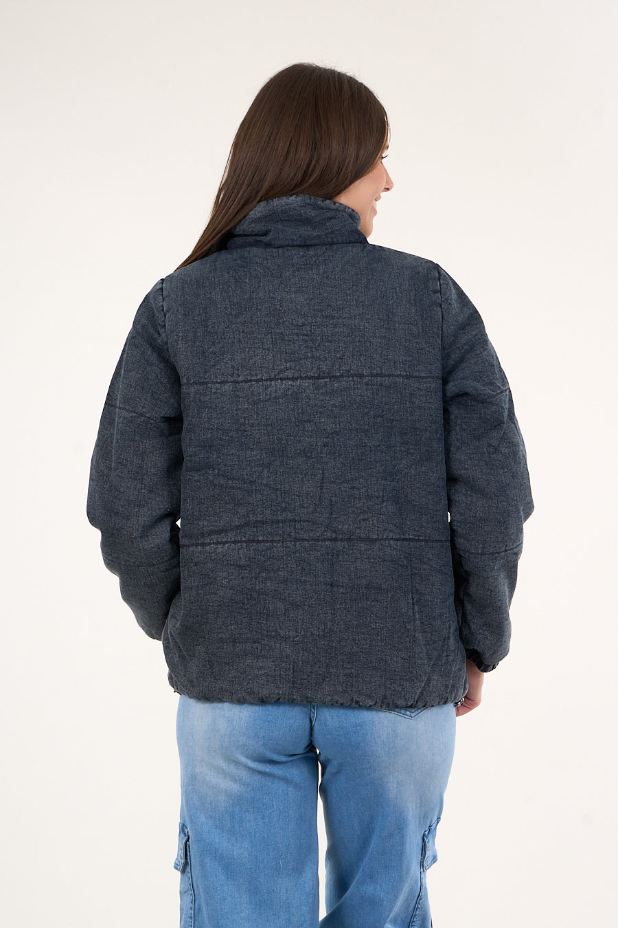 CHAQUETA DENIM CON SHERPA INTERIOR AZUL MUJER POLEMIC - 2