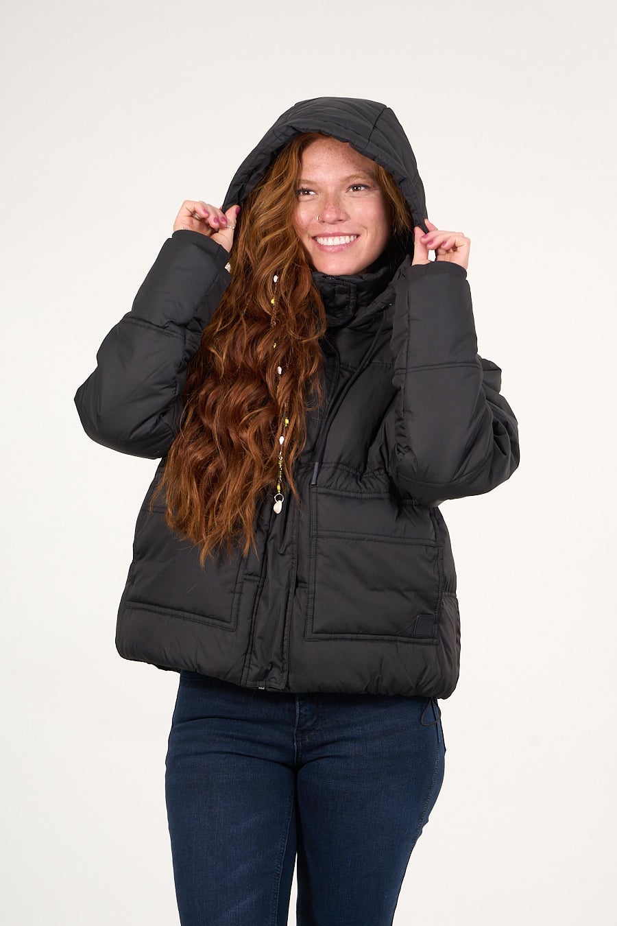 PARKA PUFFA CON POLAR INTERIOR EN COLOR NEGRO MUJER POLEMIC - 4