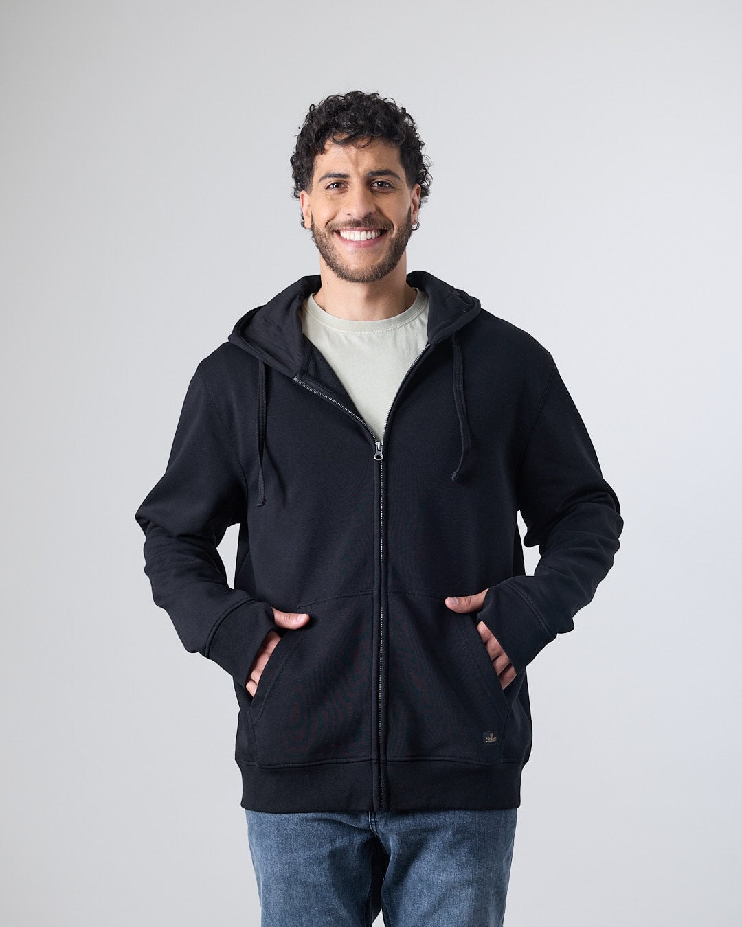 POLERON HOMBRE FRANELA CON CIERRE GORRO XV7706 POLEMIC - 1