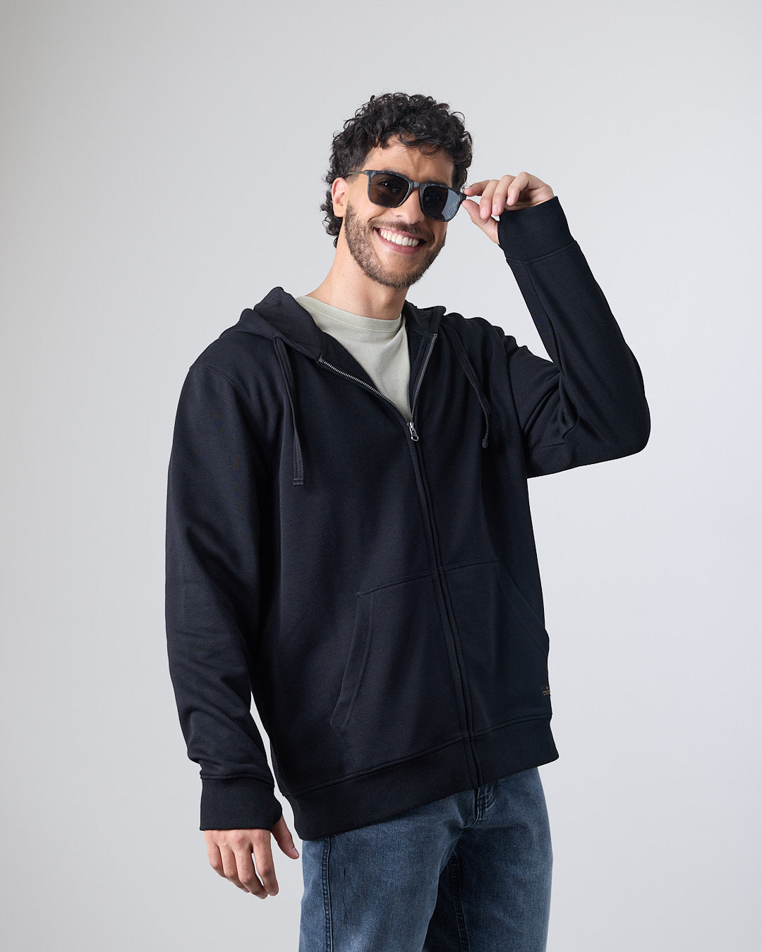 POLERON HOMBRE FRANELA CON CIERRE GORRO XV7706 POLEMIC - 3