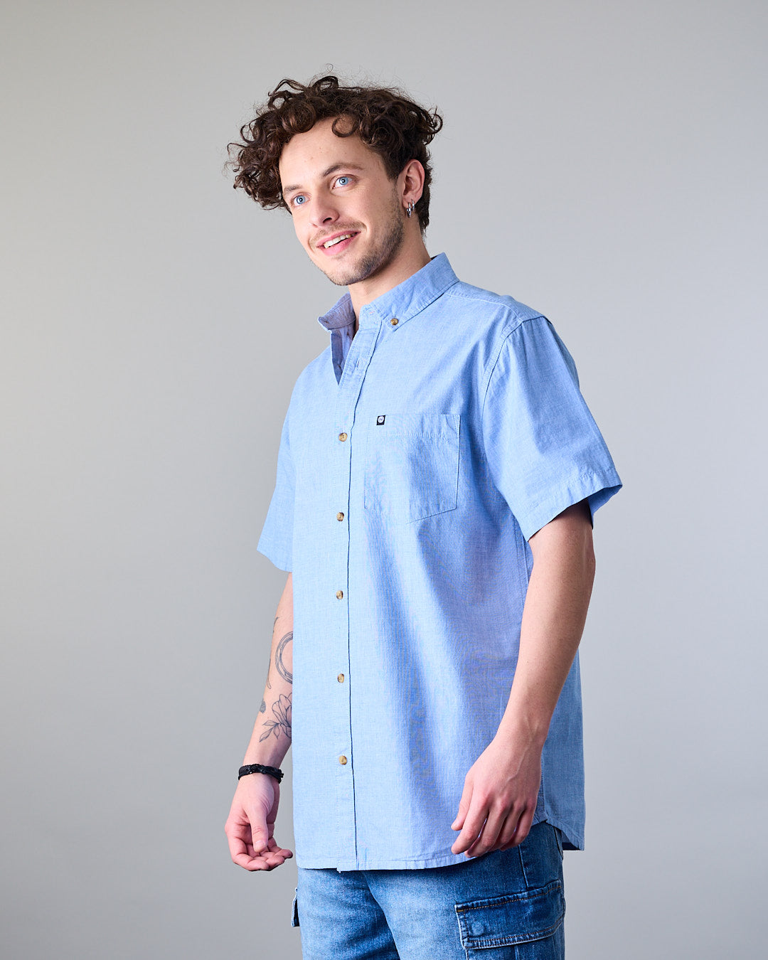 CAMISA MANGA CORTA HOMBRE ALGODON XV5780 POLEMIC - 5