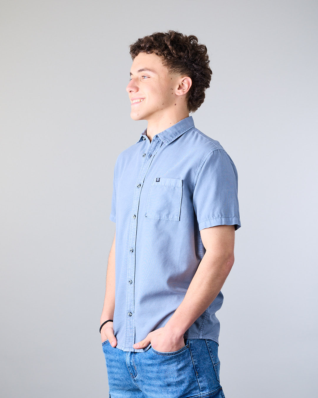 CAMISA MANGA CORTA HOMBRE ALGODON TENCEL XV5381 POLEMIC - 2