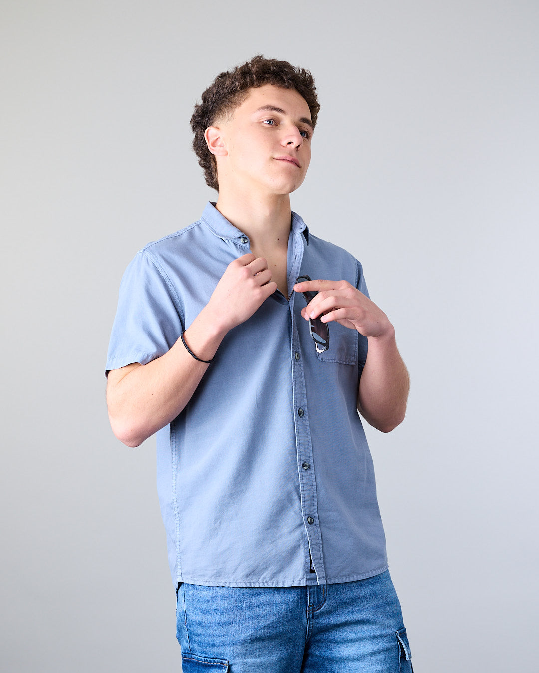 CAMISA MANGA CORTA HOMBRE ALGODON TENCEL XV5381 POLEMIC - 4