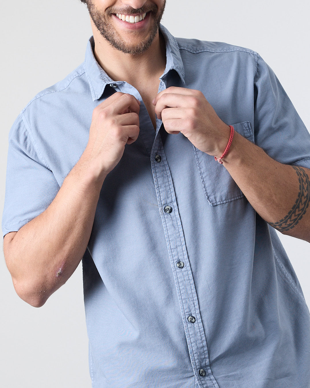 CAMISA MANGA CORTA HOMBRE ALGODON TENCEL XV5781 POLEMIC - 2
