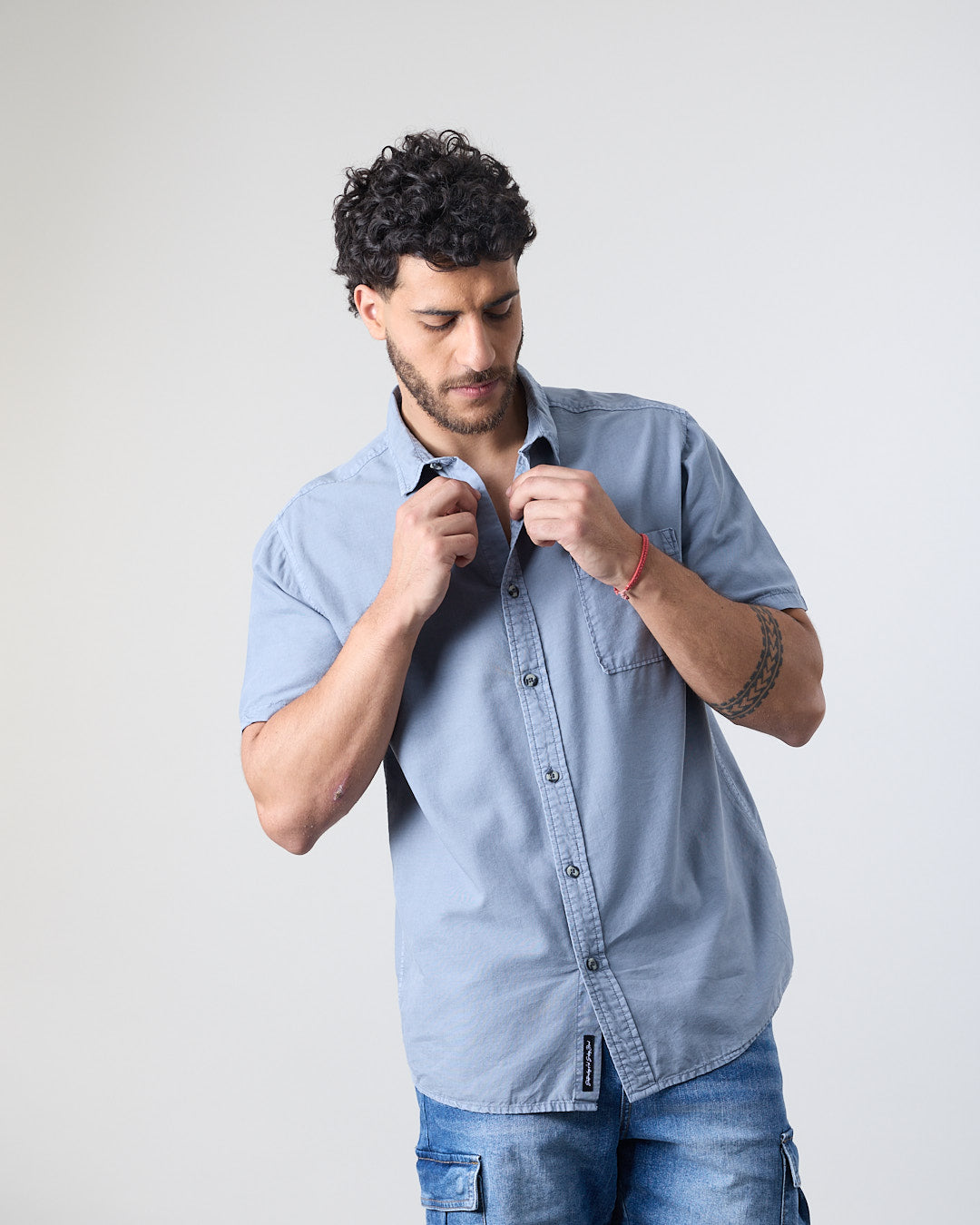 CAMISA MANGA CORTA HOMBRE ALGODON TENCEL XV5781 POLEMIC - 3