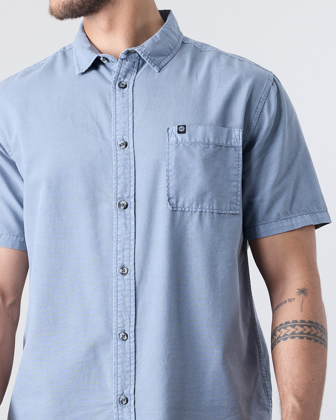 CAMISA MANGA CORTA HOMBRE ALGODON TENCEL XV5781 POLEMIC - 4