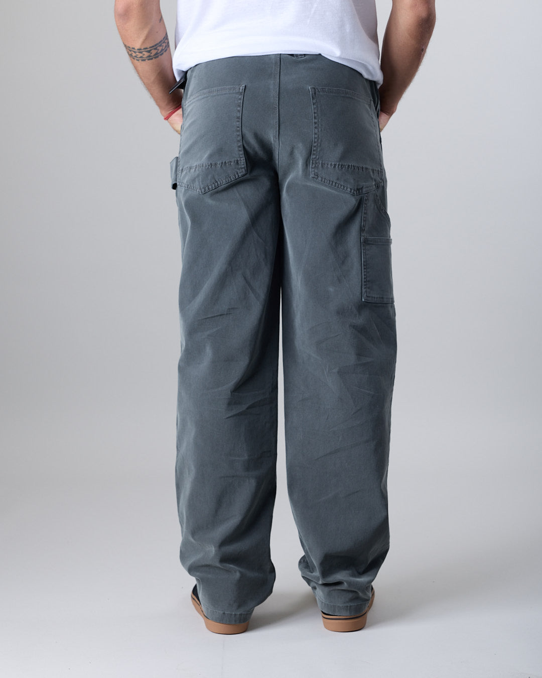 PANTALON CARPINTERO HOMBRE TWILL PROCESADO BEIGE XV4760 POLEMIC - 3
