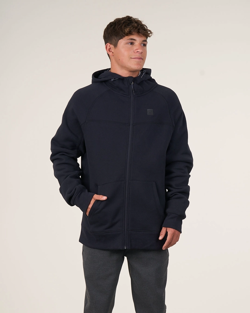 POLERON ESCOLAR FRANELA RAGLAN CIERRE Y GORRO CP28 (S-XL) POLEMIC - 1