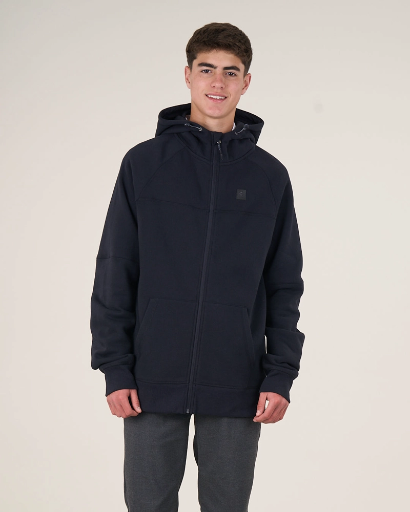 POLERON ESCOLAR FRANELA RAGLAN CIERRE Y GORRO CP28 (T.12-T.18) POLEMIC - 1