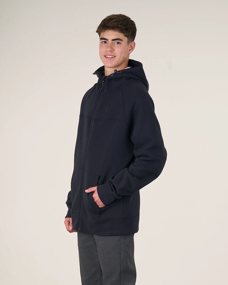 POLERON ESCOLAR FRANELA RAGLAN CIERRE Y GORRO CP28 (T.12-T.18) POLEMIC - 2
