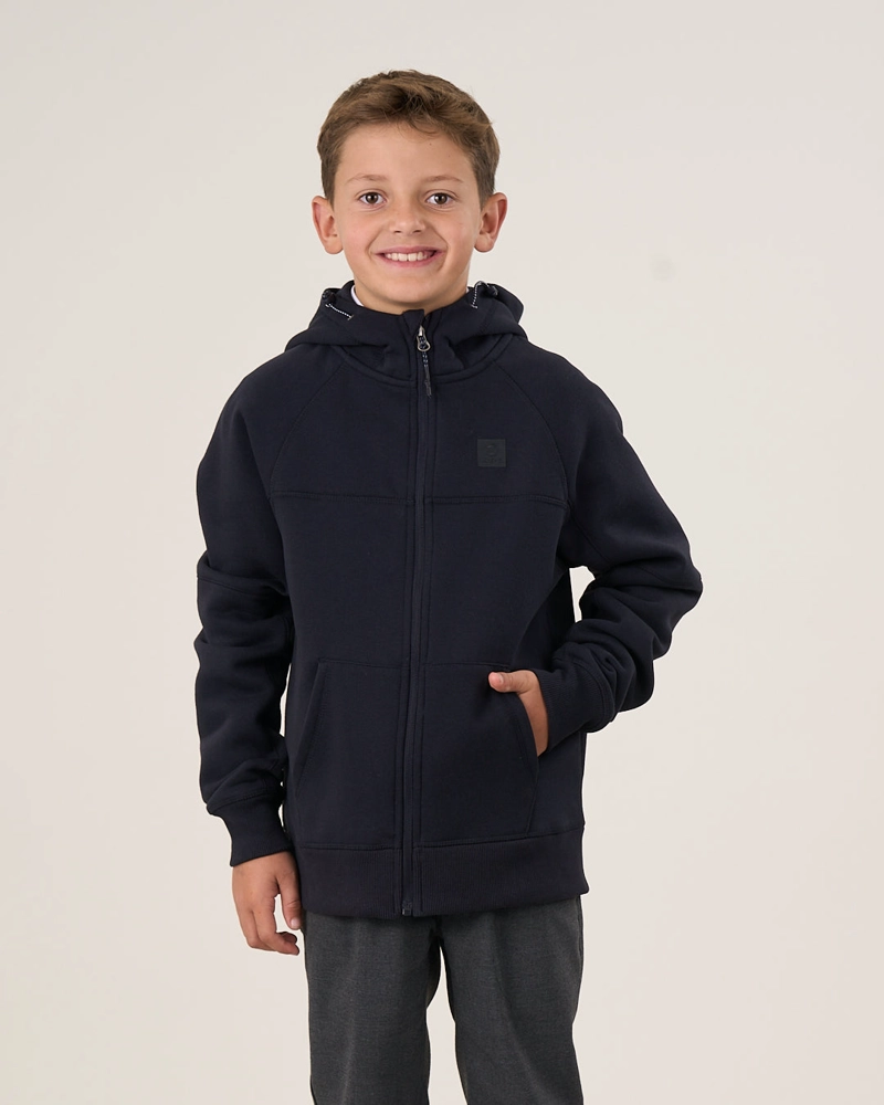 POLERON ESCOLAR FRANELA RAGLAN CIERRE Y GORRO CP28 (T.6-T.10) POLEMIC - 1