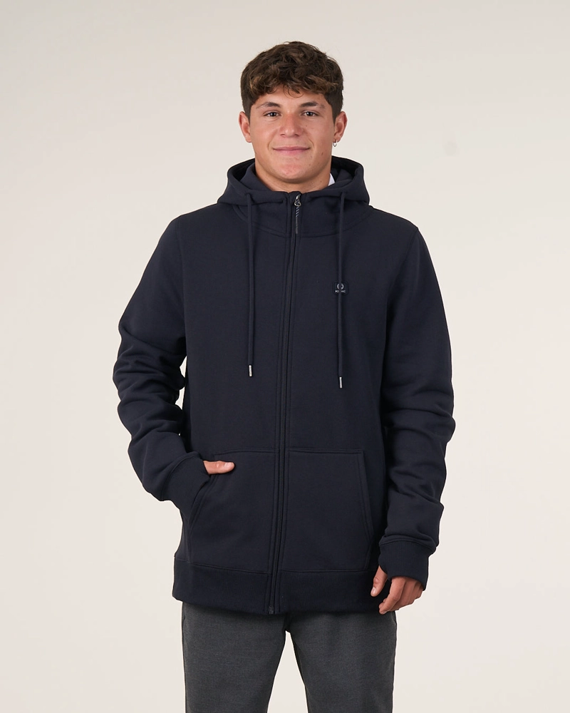 POLERON COLEGIO FRANELA FULL CIERRE Y GORRO ESCOLAR CP29 (S-XL) POLEMIC - 1