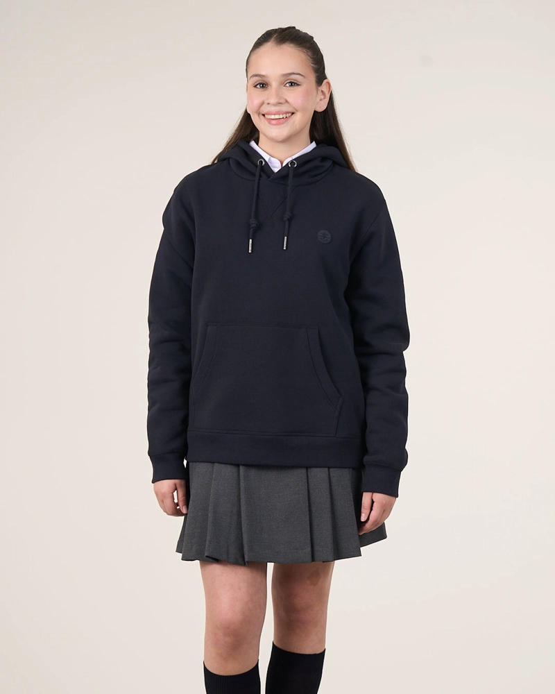 POLERON ESCOLAR NIÑA FRANELA SIN CIERRE CON GORRO SP26 (S-XL) POLEMIC - 1