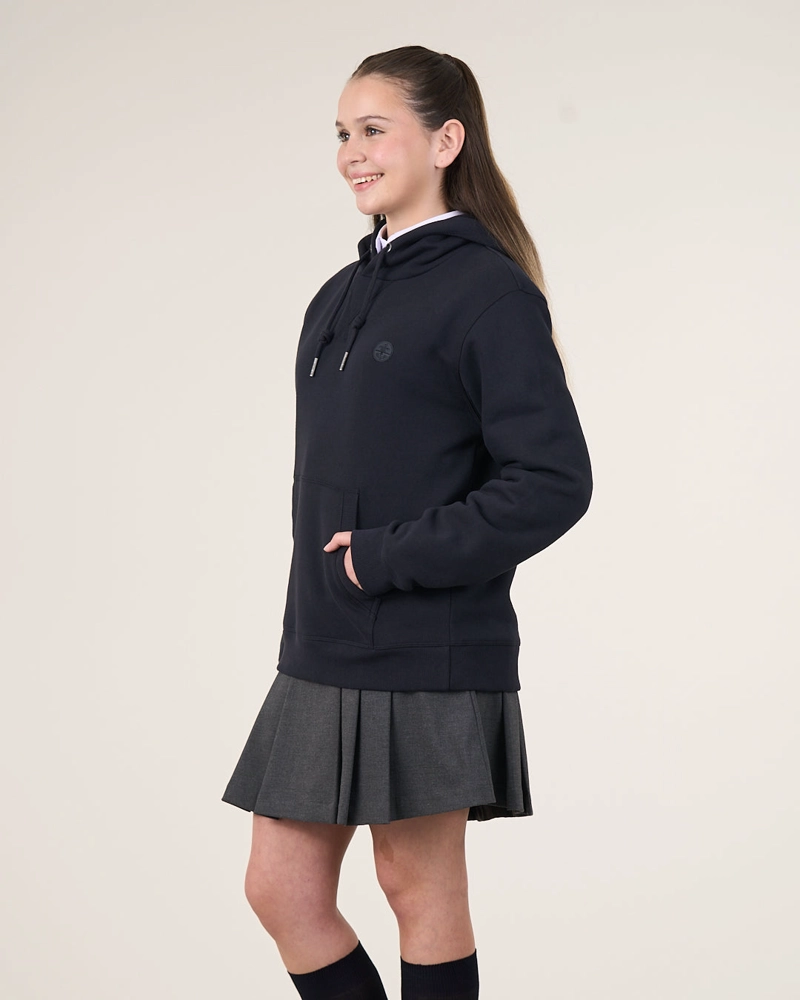 POLERON ESCOLAR NIÑA FRANELA SIN CIERRE CON GORRO SP26 (S-XL) POLEMIC - 2