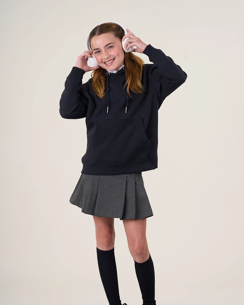 POLERON ESCOLAR NIÑA FRANELA SIN CIERRE CON GORRO SP26 (T.6-T10) POLEMIC - 5