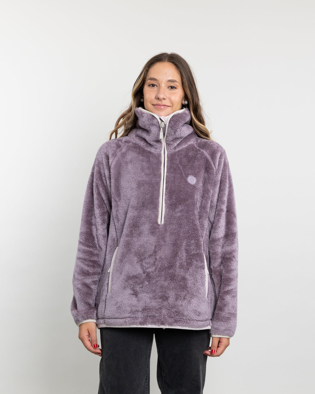 POLERON MUJER POLAR SHAGGY BONDED MEDIO CIERRE POLEMIC - 2