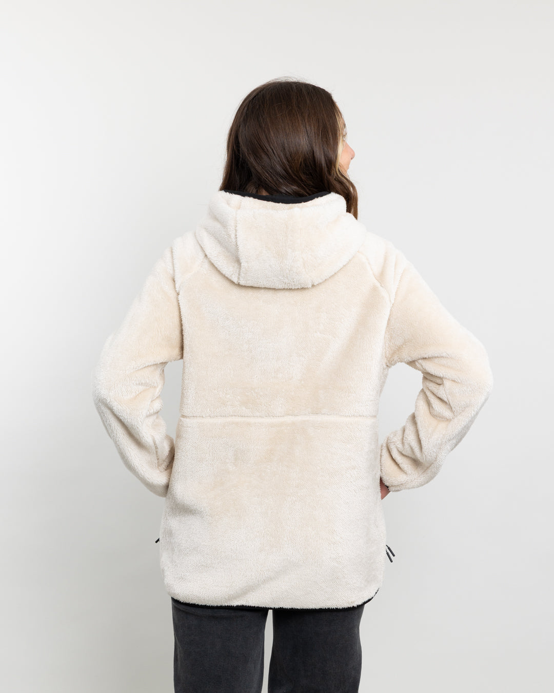 POLERON MUJER POLAR SHAGGY BONDED CON GORRO POLEMIC - 3