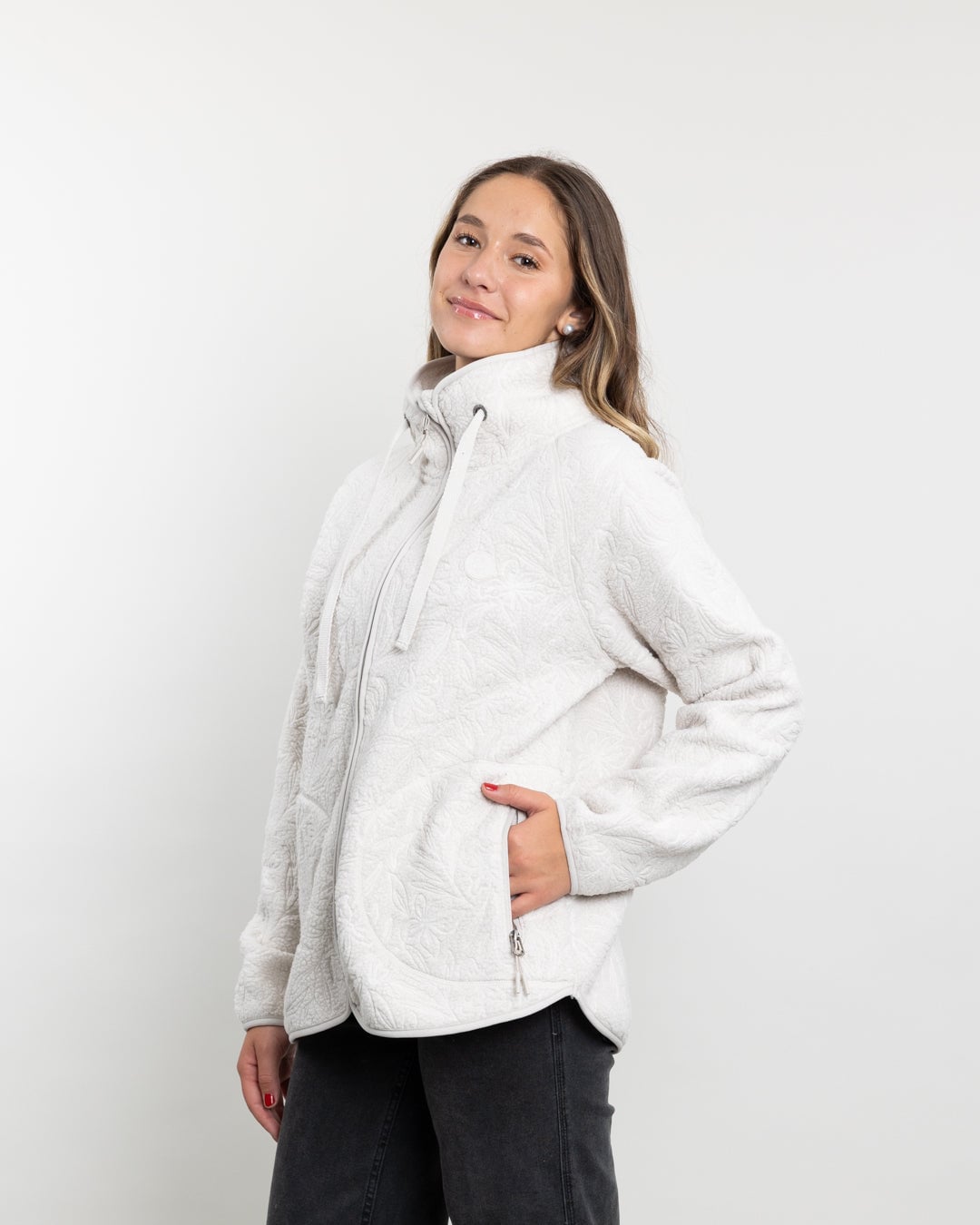 POLERON MUJER POLAR SHERPA TEXTURA HOT PRINT POLEMIC - 1