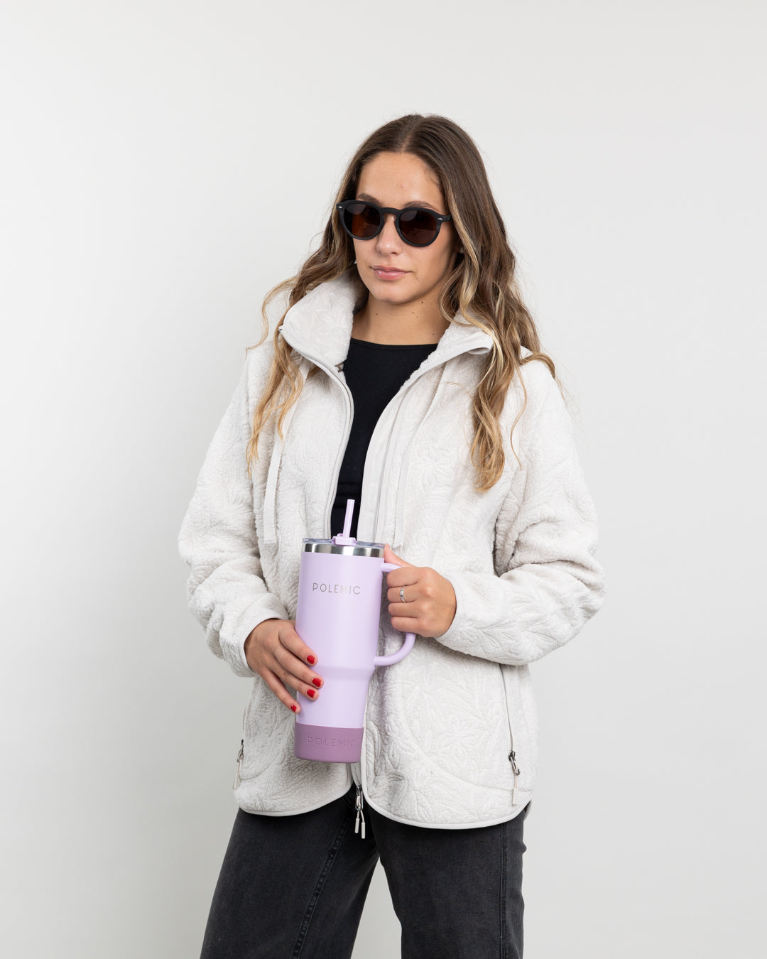 POLERON MUJER POLAR SHERPA TEXTURA HOT PRINT POLEMIC - 5