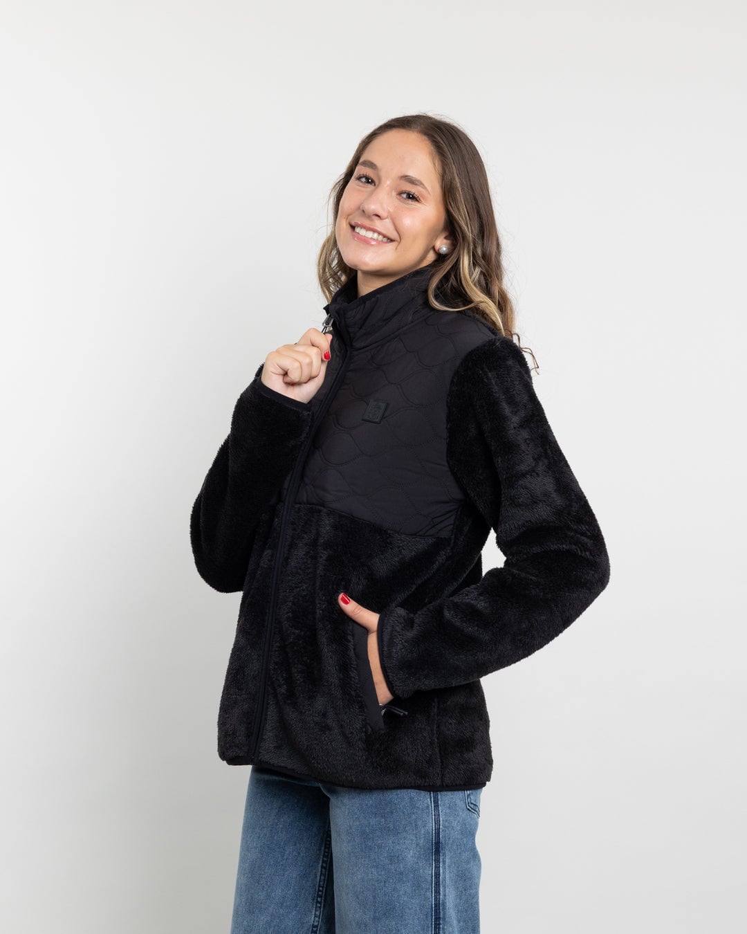 POLERON MUJER POLAR ACOLCHADO SHAGGY BONDED POLEMIC - 1