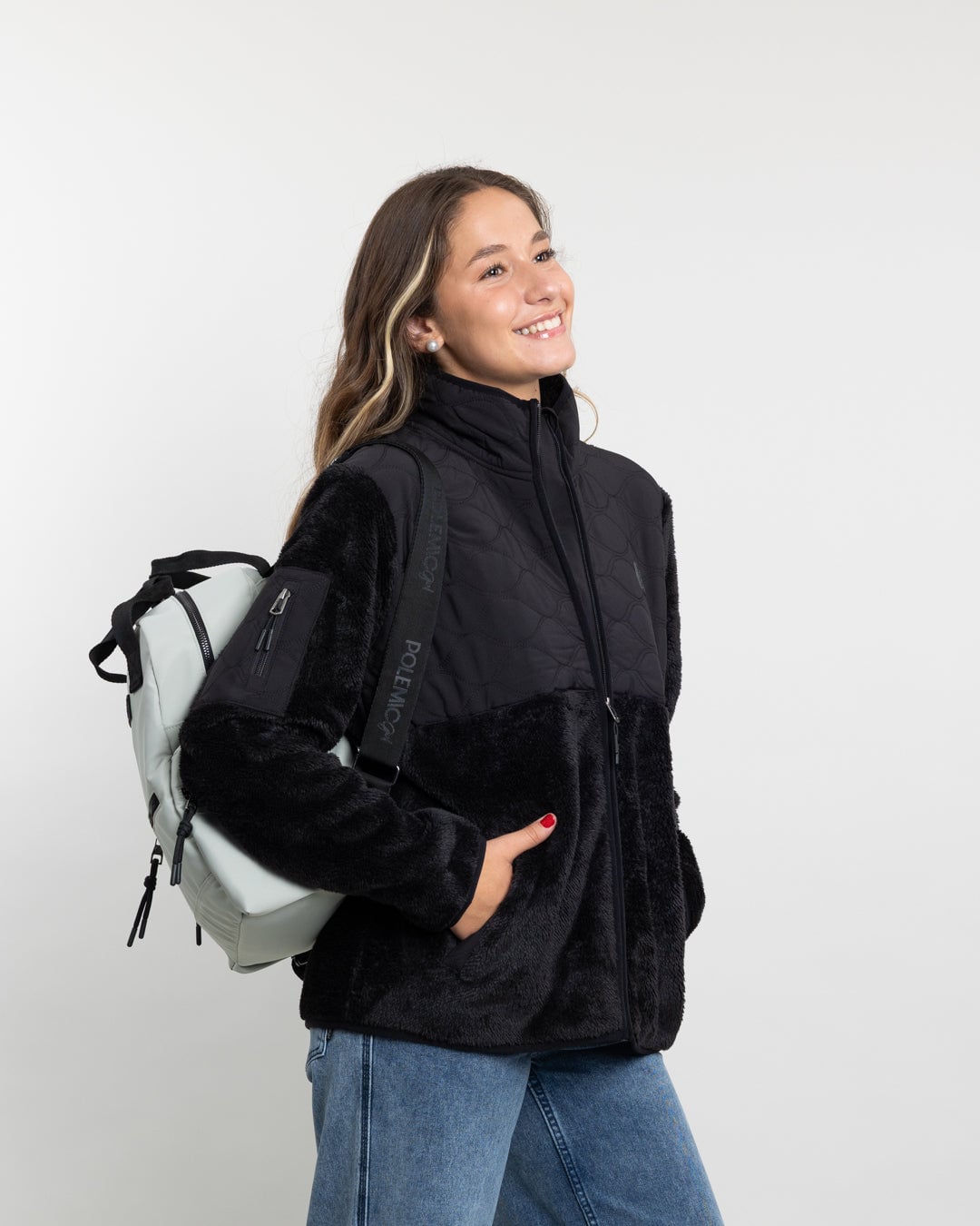 POLERON MUJER POLAR ACOLCHADO SHAGGY BONDED POLEMIC - 5