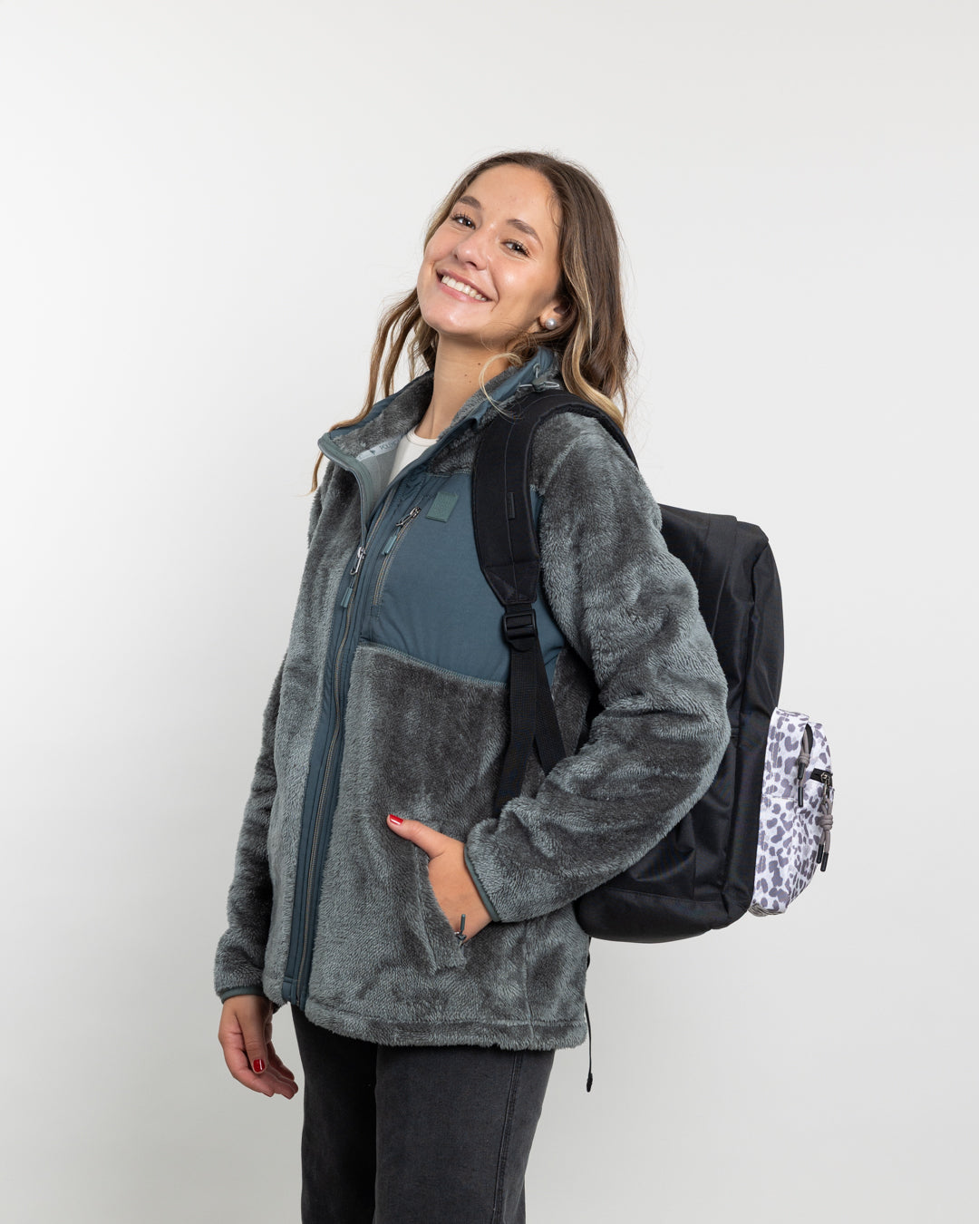 POLERON MUJER POLAR SHAGGY BONDED VERDE POLEMIC - 5