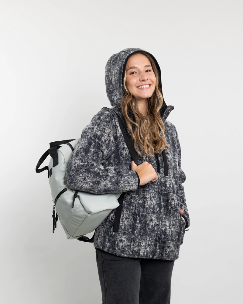 POLERON MUJER POLAR ESTAMPADO SHERPA MEDIO CIERRE POLEMIC - 5