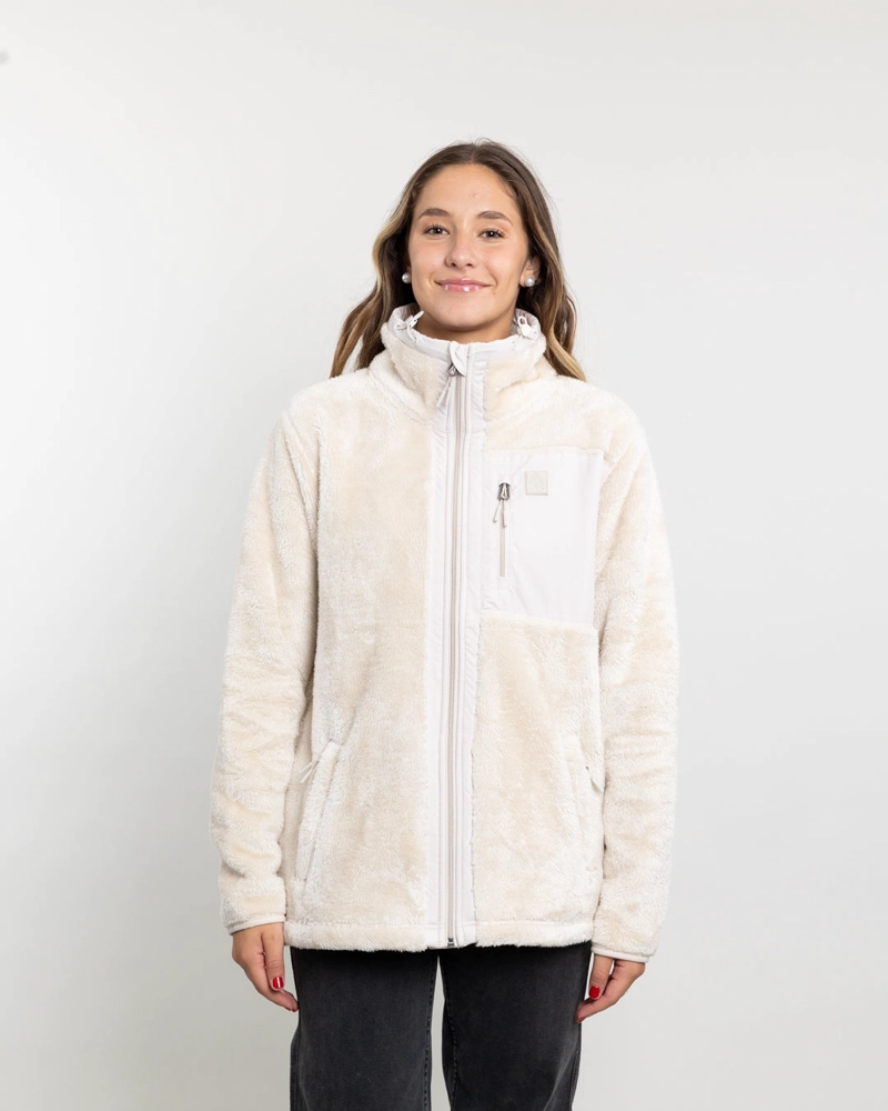 POLERON MUJER POLAR SHAGGY BONDED CRUDO POLEMIC - 2