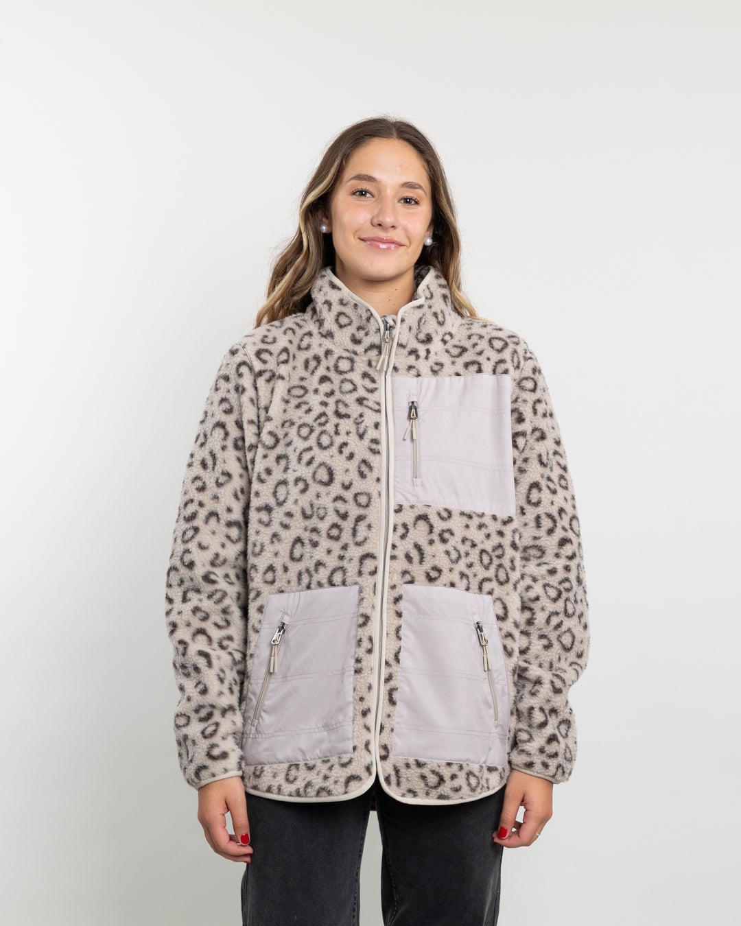 POLERON MUJER POLAR ESTAMPADO SHERPA FULL CIERRE POLEMIC - 1