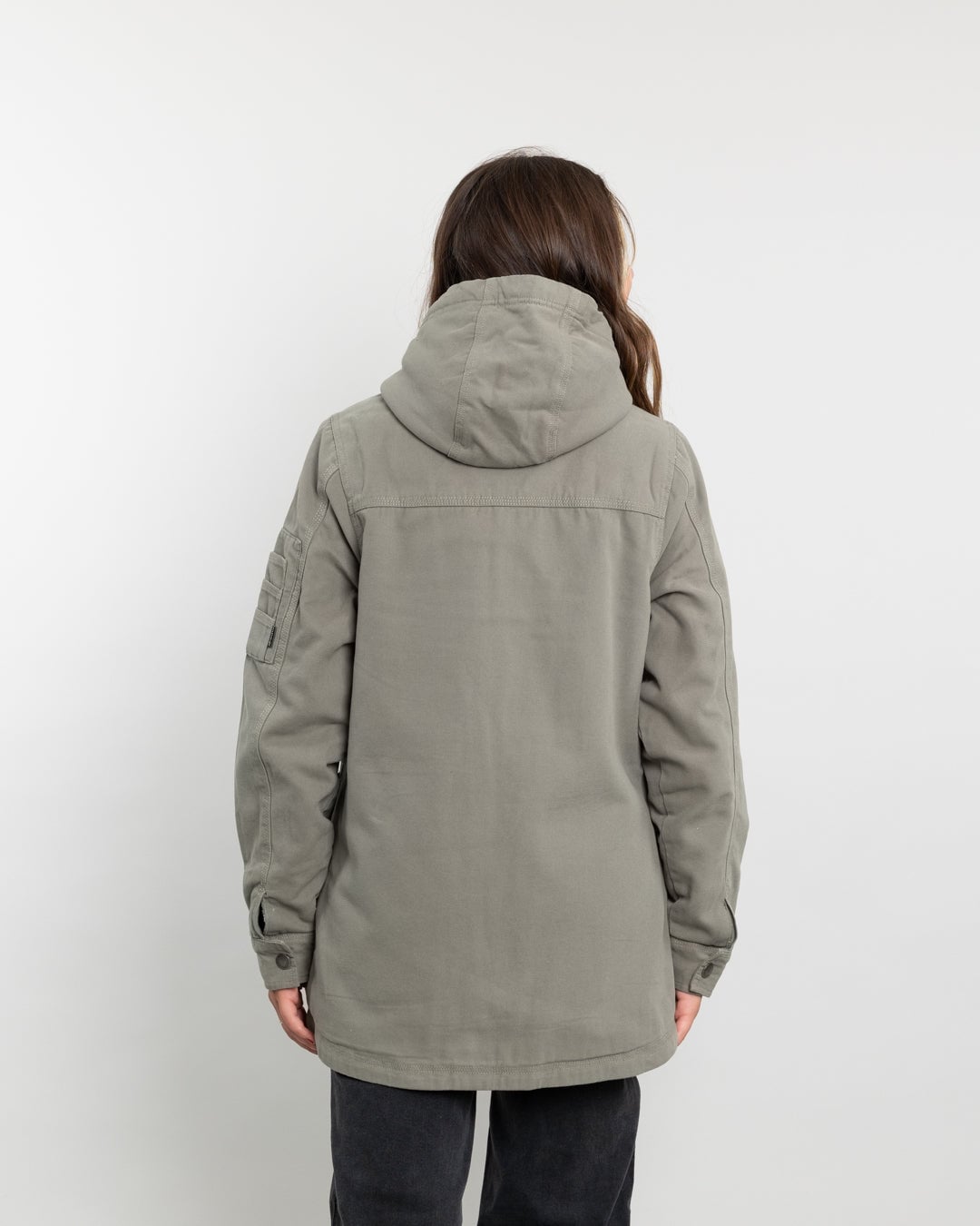 CHAQUETA GABARDINA MUJER CON INTERIOR SHERPA VERDE POLEMIC - 4