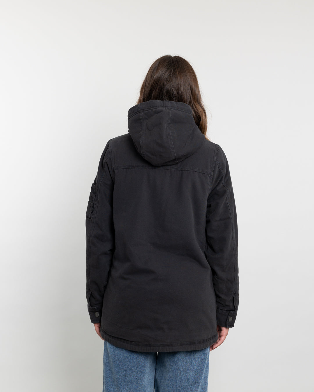 CHAQUETA GABARDINA MUJER CON INTERIOR SHERPA NEGRO POLEMIC - 5