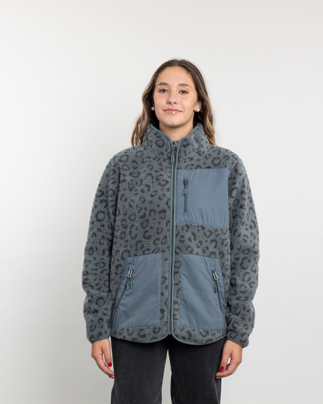 POLERON MUJER POLAR ESTAMPADO SHERPA FULL CIERRE POLEMIC - 2