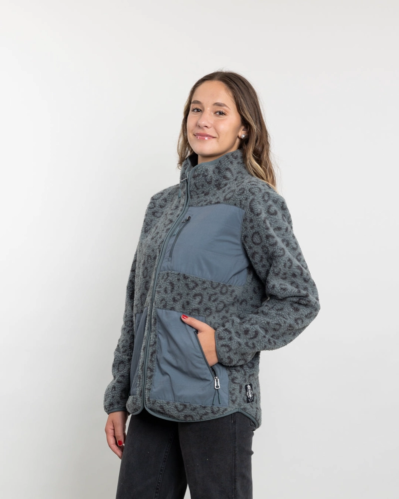 POLERON MUJER POLAR ESTAMPADO SHERPA FULL CIERRE POLEMIC - 4