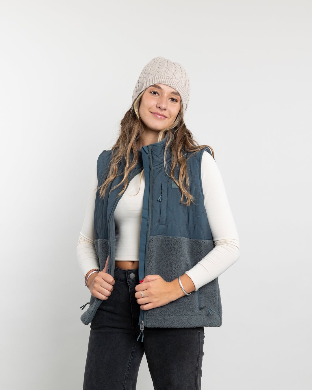 POLERON MUJER POLAR SIN MANGAS VEST SHERPA ACOLCHADO POLEMIC - 1