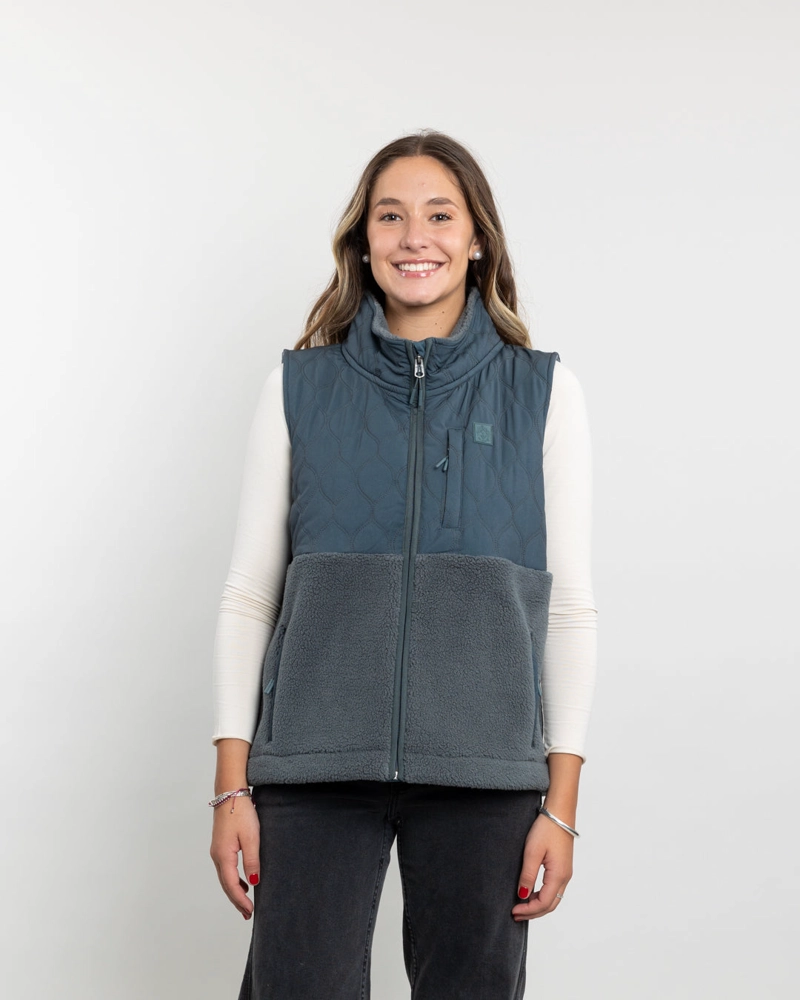 POLERON MUJER POLAR SIN MANGAS VEST SHERPA ACOLCHADO POLEMIC - 2