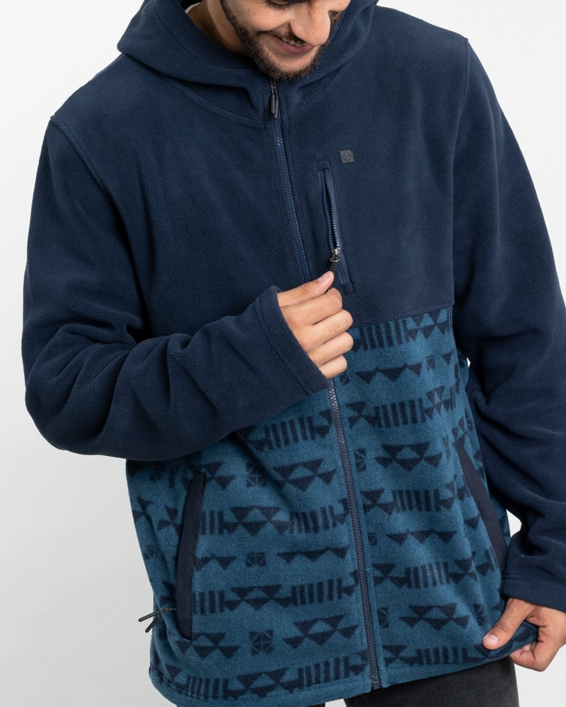 POLERON HOMBRE POLAR MICROPOLAR ESTAMPADO CON GORRO POLEMIC - 2
