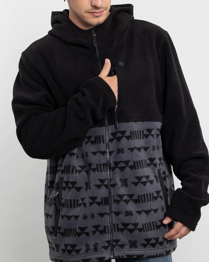 POLERON HOMBRE POLAR MICROPOLAR ESTAMPADO CON GORRO POLEMIC - 2