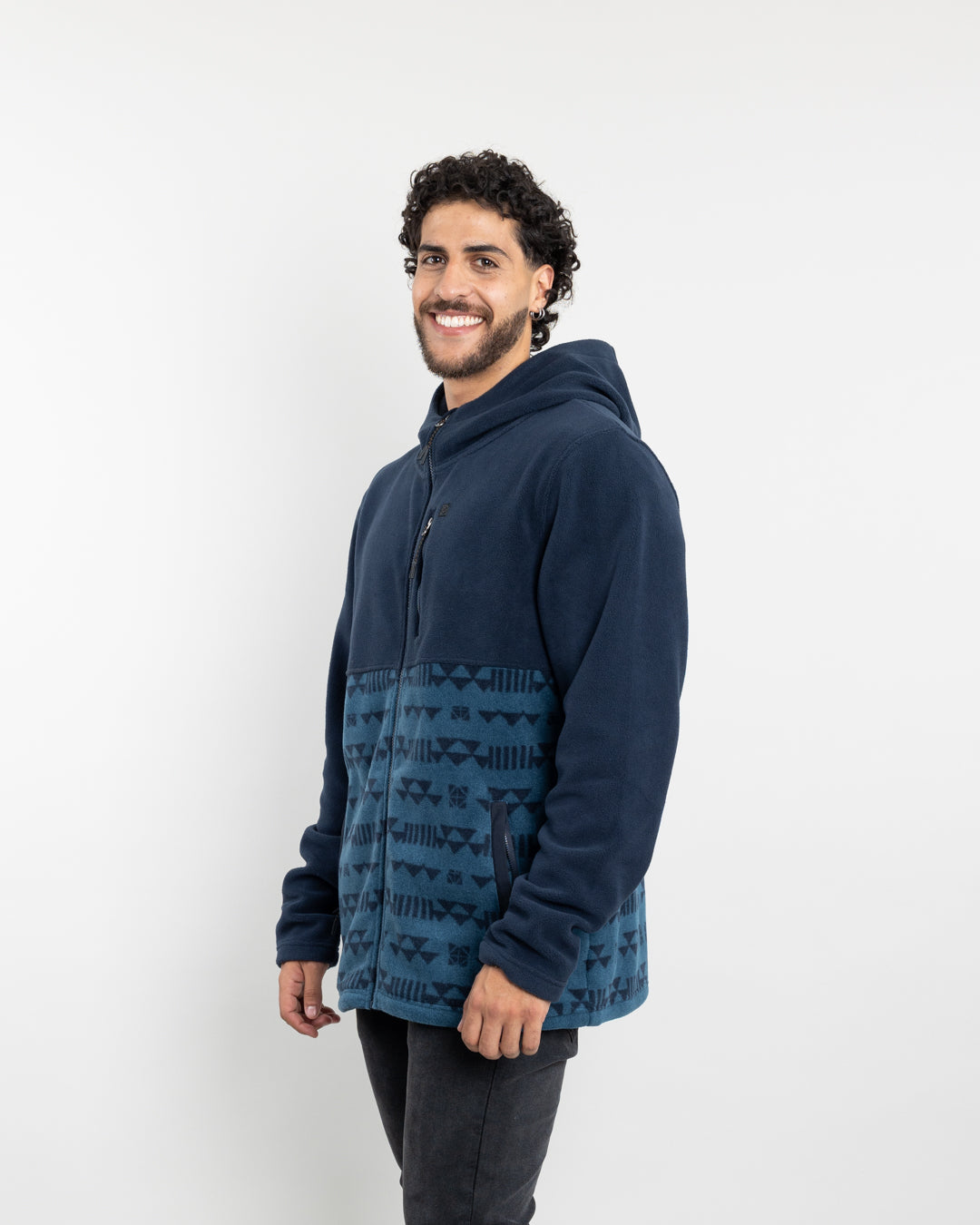 POLERON HOMBRE POLAR MICROPOLAR ESTAMPADO CON GORRO POLEMIC - 3