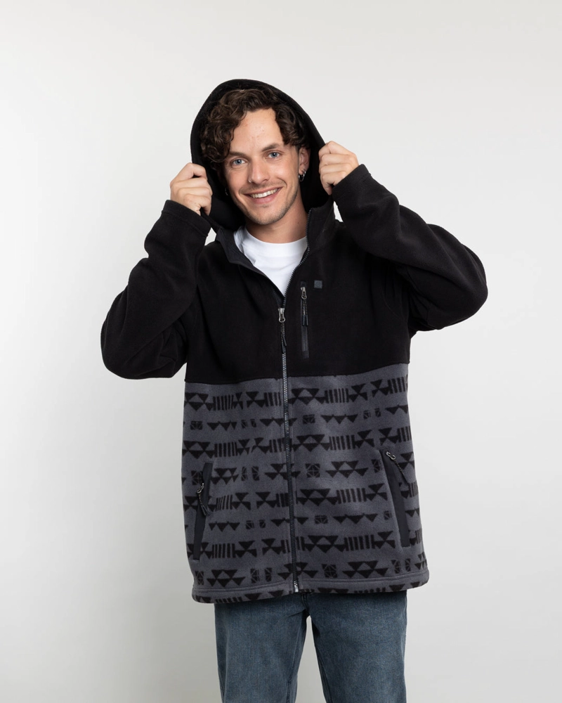 POLERON HOMBRE POLAR MICROPOLAR ESTAMPADO CON GORRO POLEMIC - 5