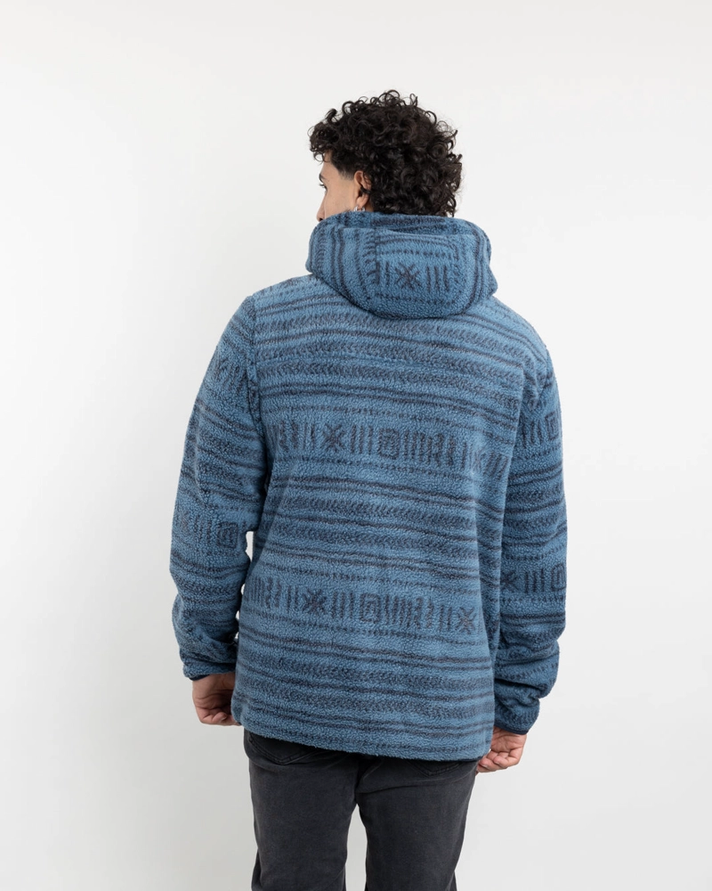 POLERON HOMBRE MINI SHERPA FULL ESTAMPADO CON GORRO POLEMIC - 3