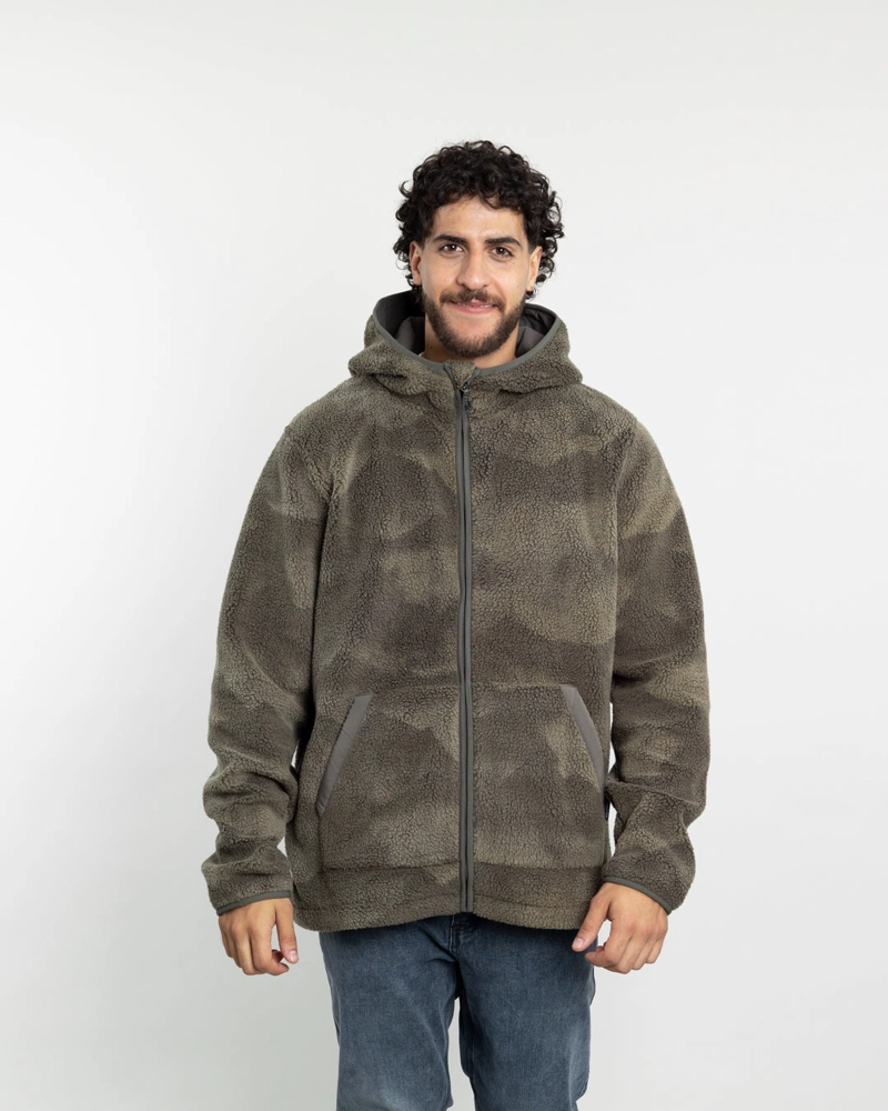 POLERON HOMBRE MINI SHERPA PRINT CON GORRO POLEMIC - 2