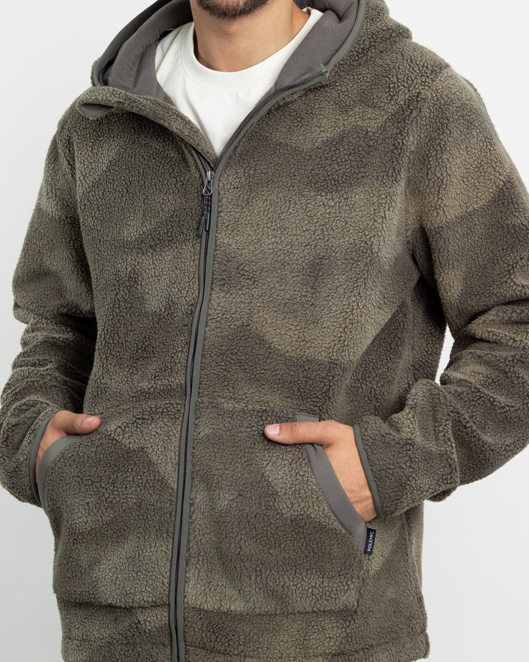 POLERON HOMBRE MINI SHERPA PRINT CON GORRO POLEMIC - 3