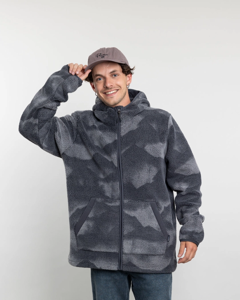 POLERON HOMBRE MINI SHERPA PRINT CON GORRO POLEMIC - 5