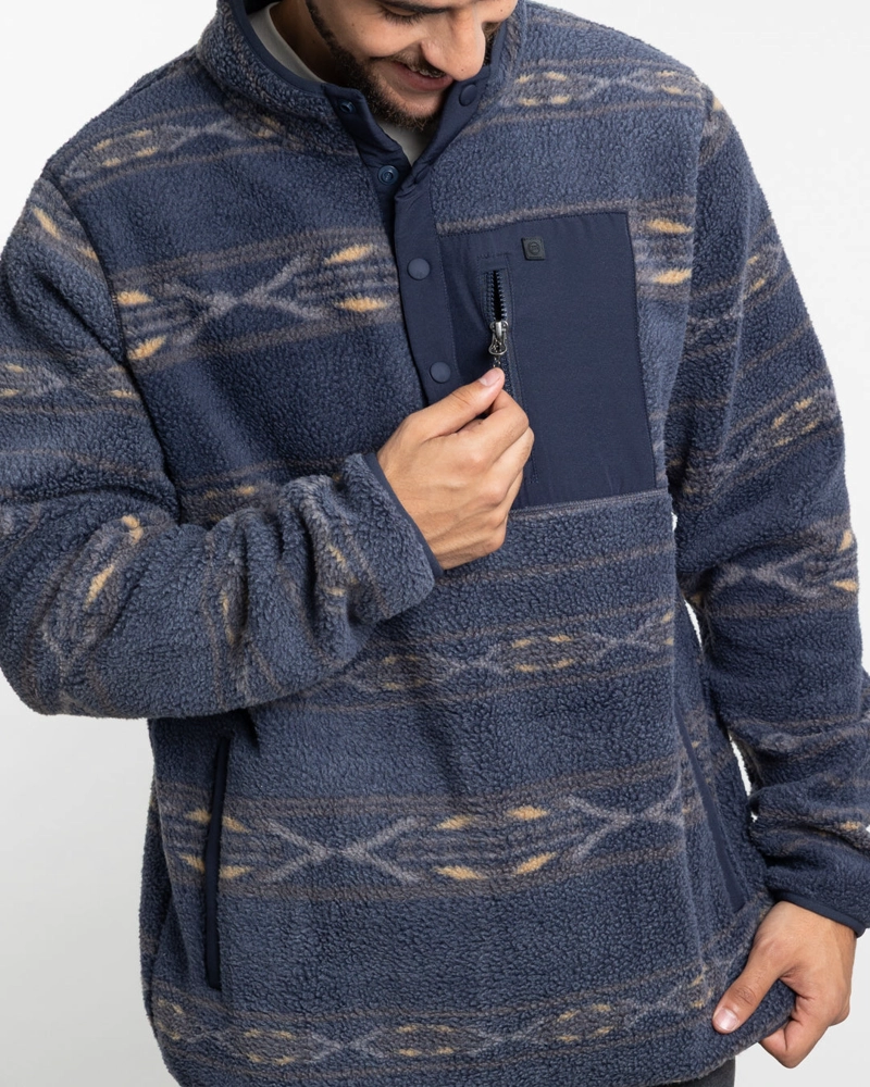 POLERON HOMBRE MINI SHERPA ESTAMPADO SIN GORRO POLEMIC - 4